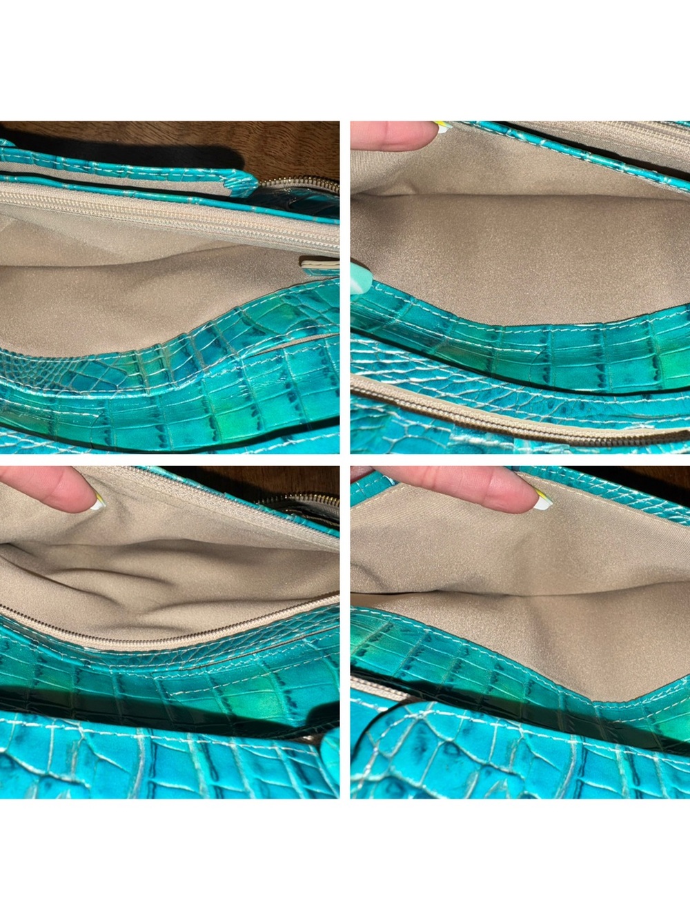 Brahmin GUC Skyler - Ocean Ombré - Travel Wallet/Clutch - FULL Eye - HTF, Rare - Picture 8 of 15